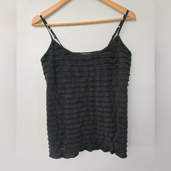 Energie Cami Tank Top Black Ruffle Fairycore Size XL - Picture 1 of 8